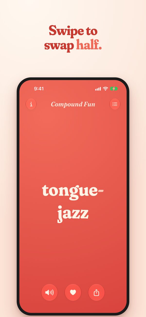 Swipe to swap half: tongue-jazz