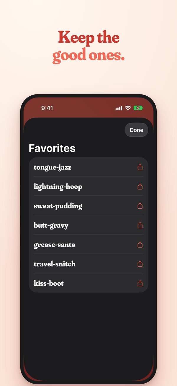 Keep the good ones: the favorites list